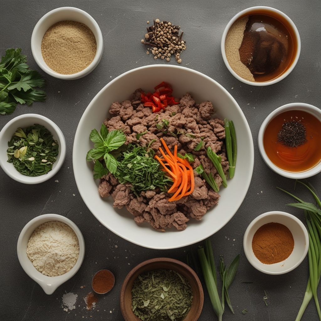 Ingredients for Korean Ground Beef Bowl: Easy Homemade Weeknight Dinner