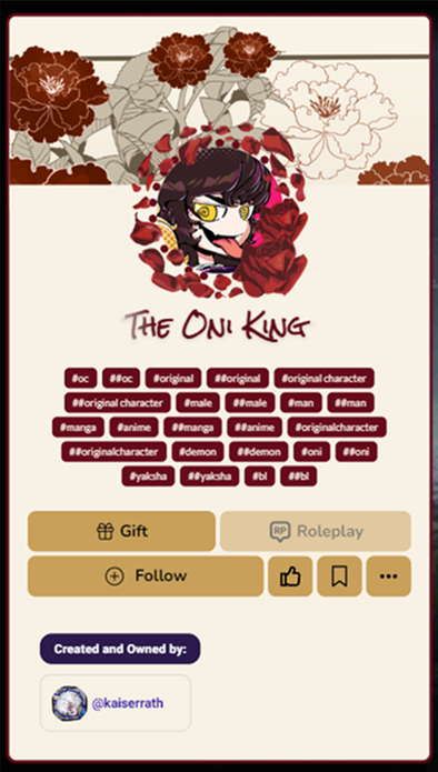 Customized character profile 9