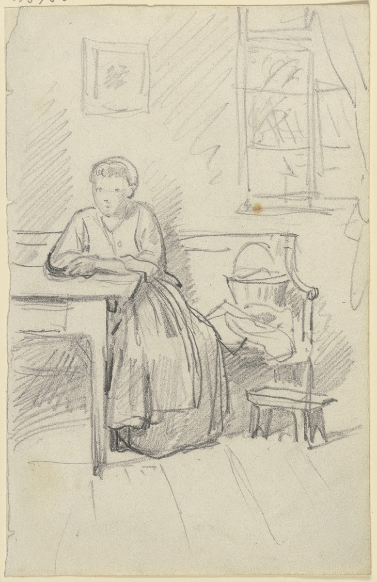 Woman sitting at a table