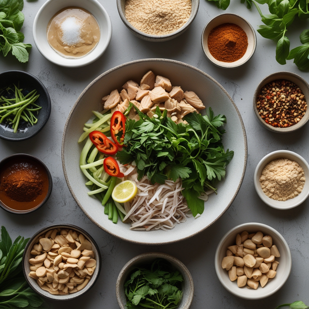 Ingredients for Thai Peanut Chicken Buddha Bowl – Easy Homemade Flavorful Meal Prep