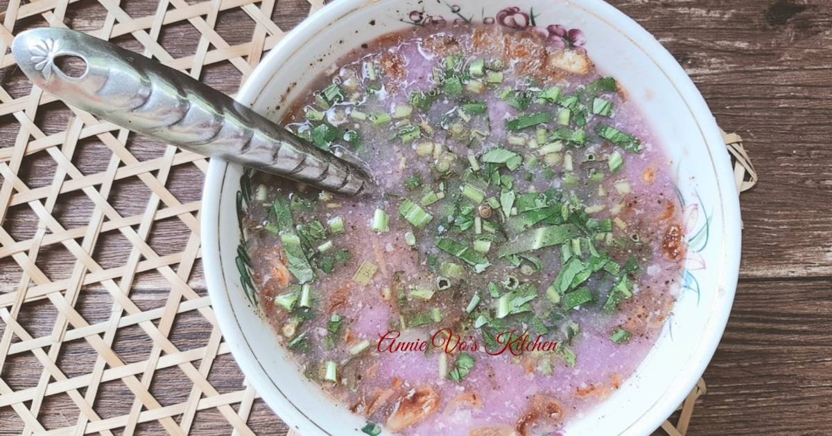 Canh khoai mỡ nấu tôm bằm