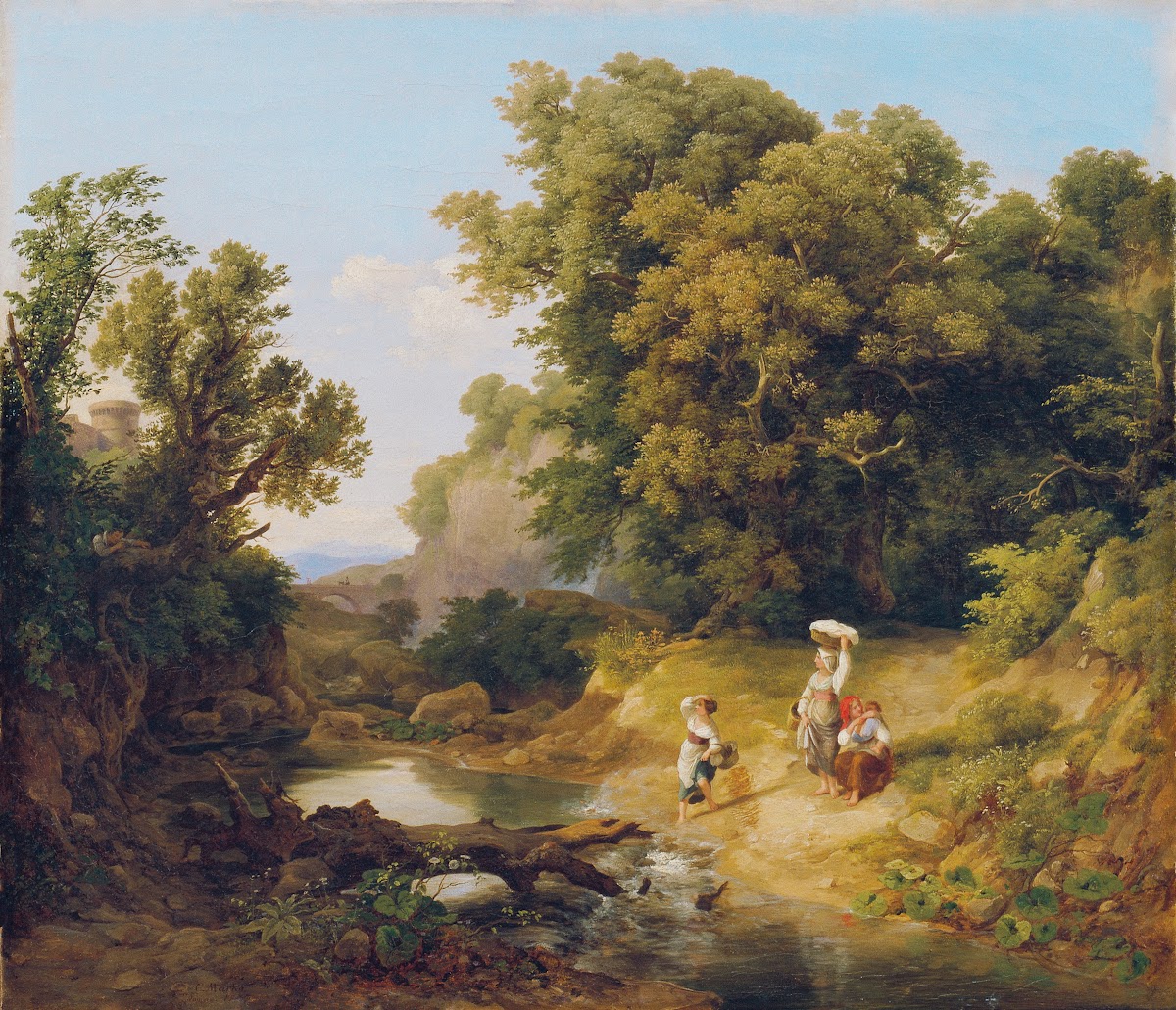 Ideale Landschaft Italienische Landschaft 1837