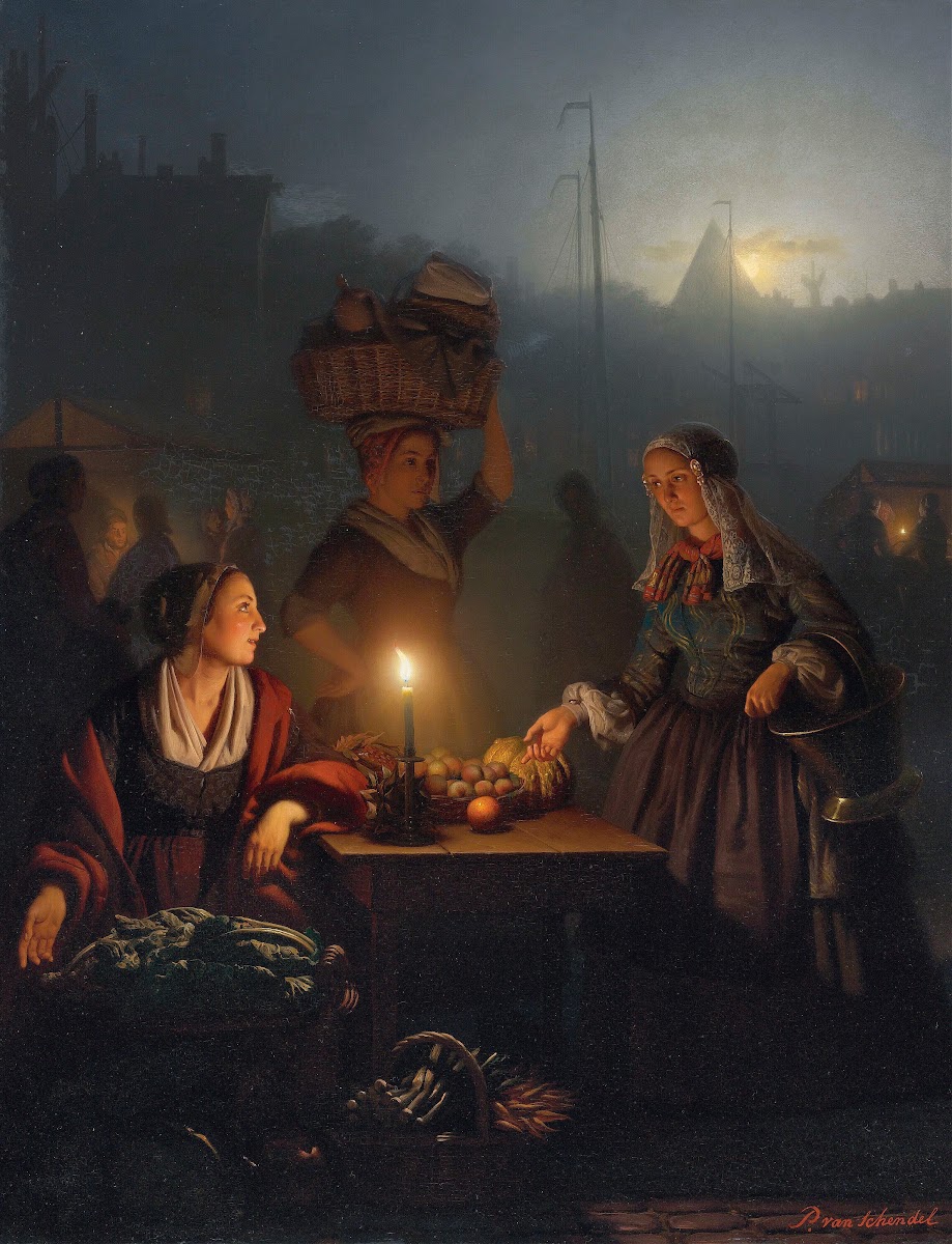 Buying Fruit and Vegetables at the Night Market 1863