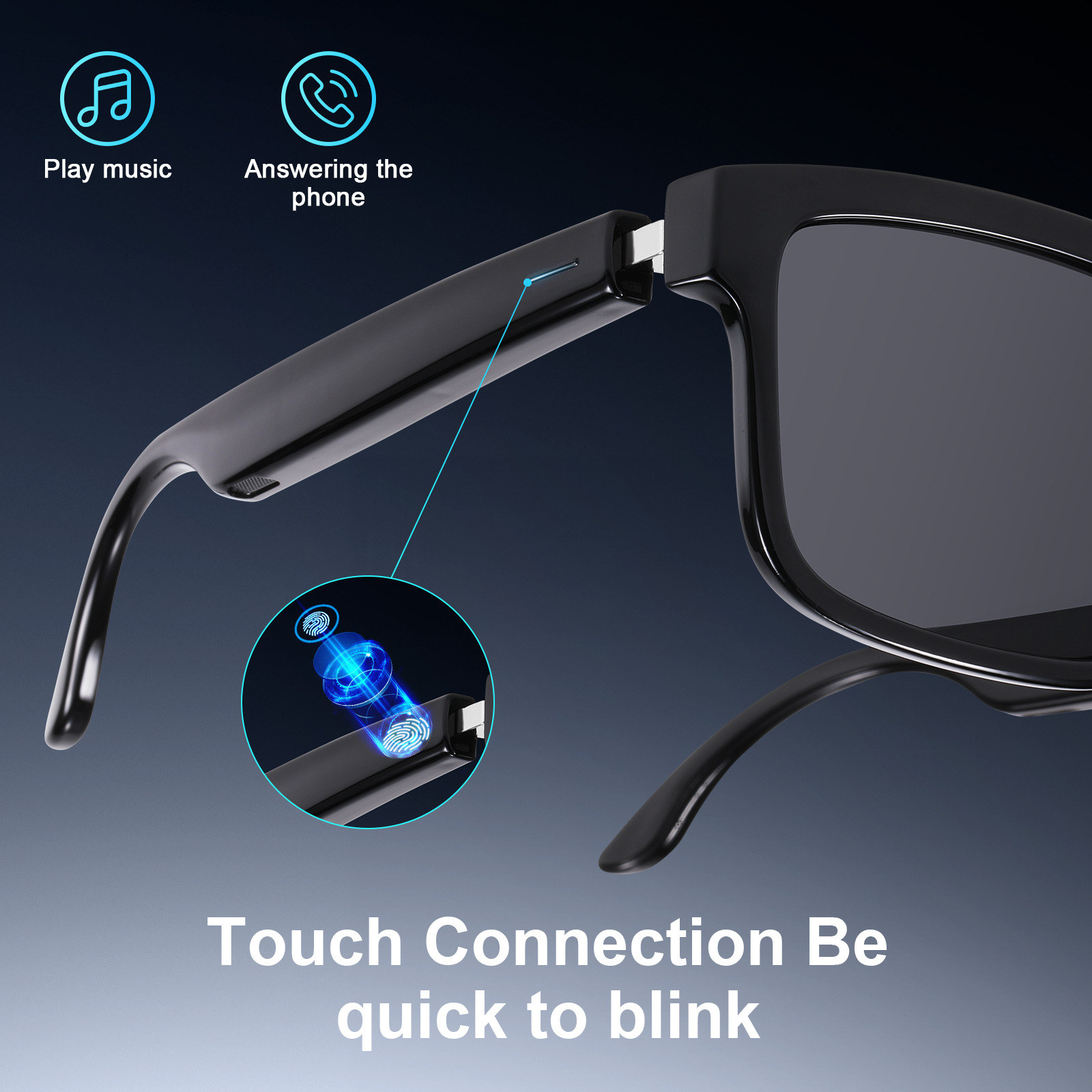 Bluetooth sunglasses with headphones, model GL2