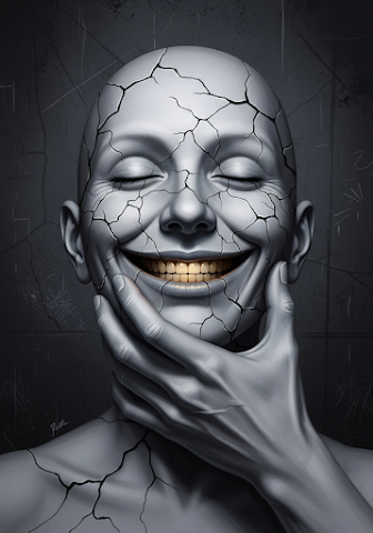 Unsettling Cracked Smile