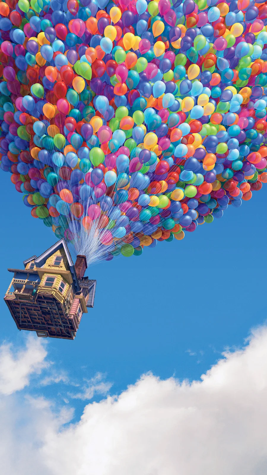 A Cool Pixar, Ellie Fredricksen, Cloud, Blue, Balloon 4K iPhone Wallpaper for Free Download in High Quality [2250x4000]