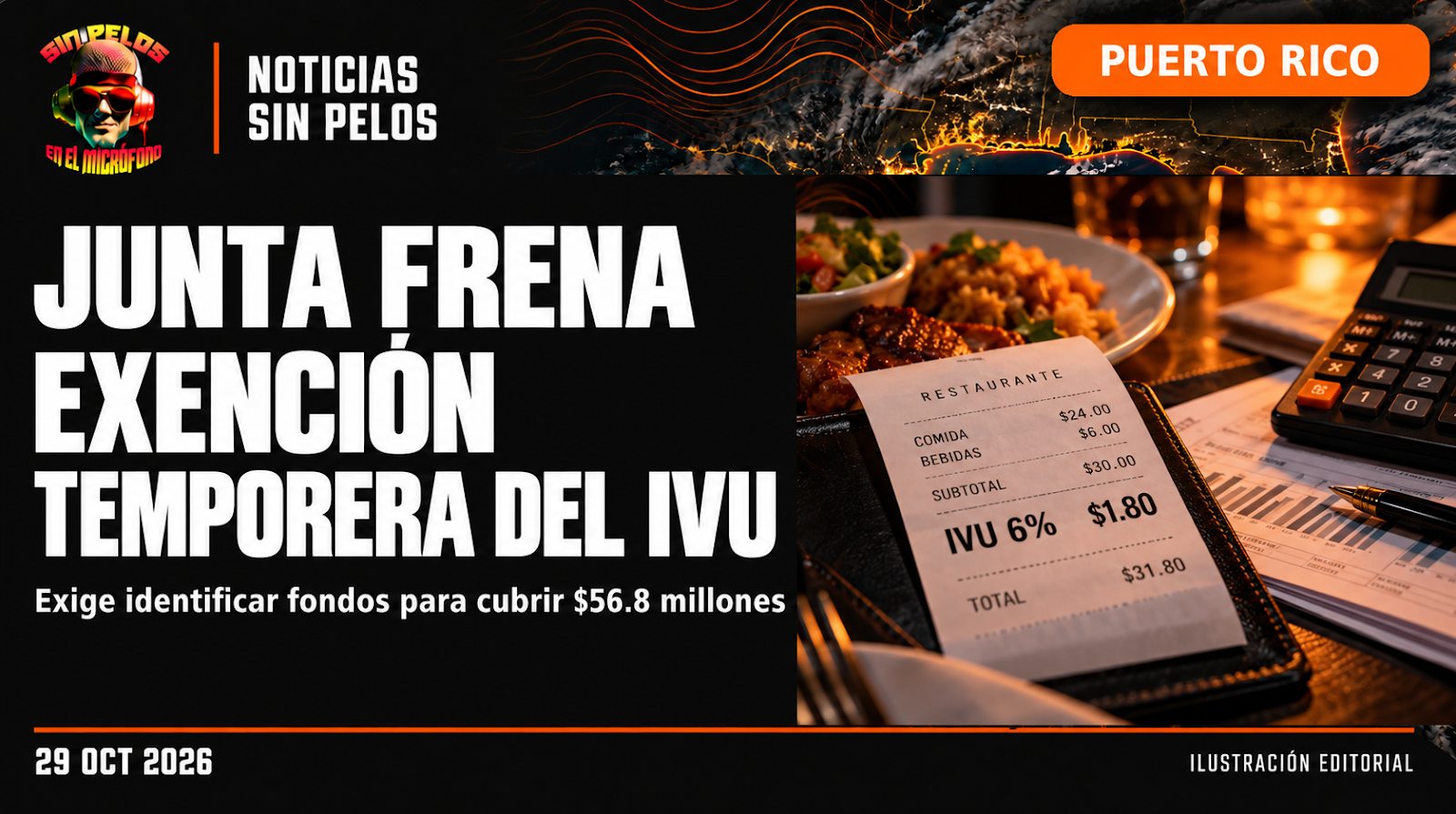 Junta Fiscal frena exención temporera del IVU por falta de financiamiento