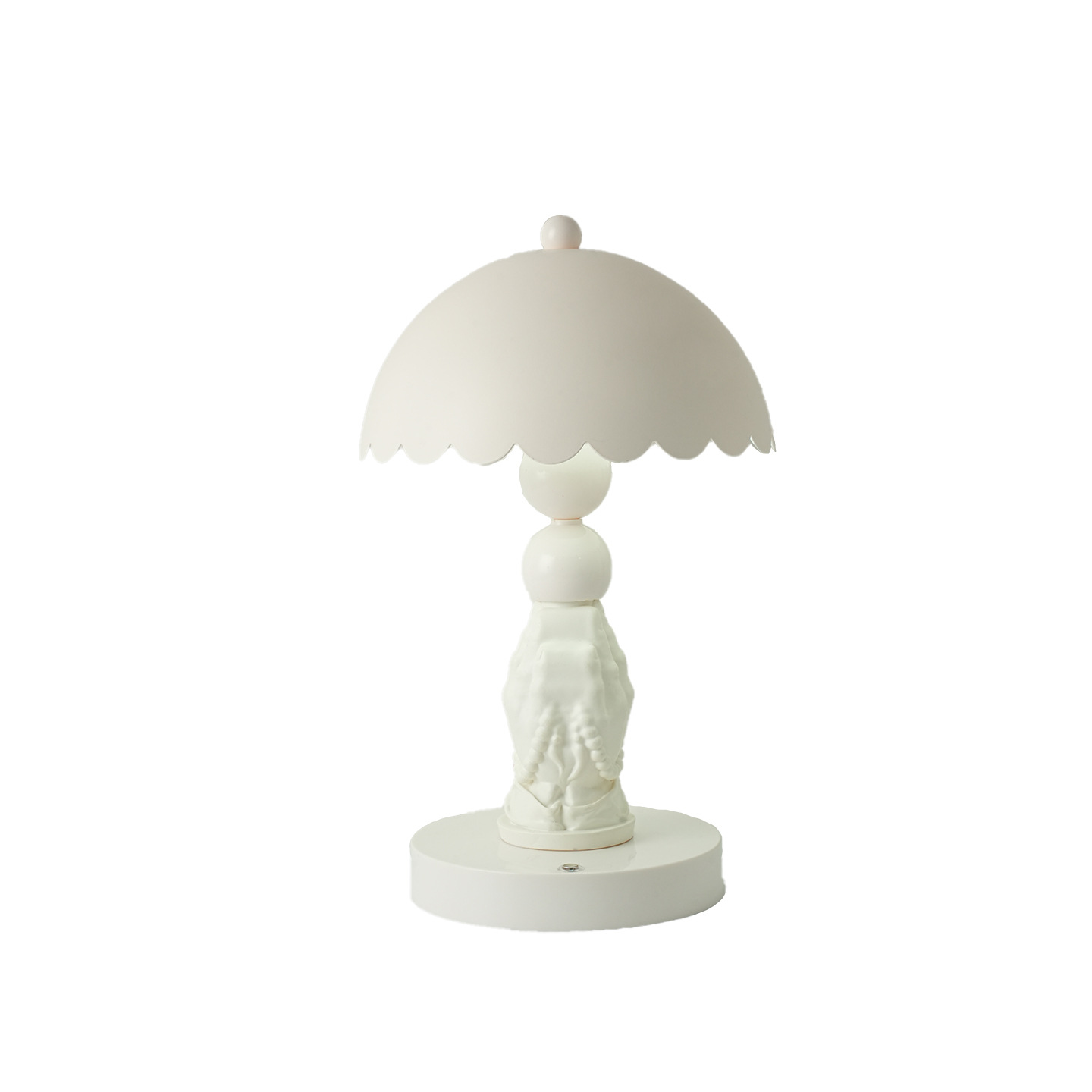 White Hands Table Lamp with Relief Design