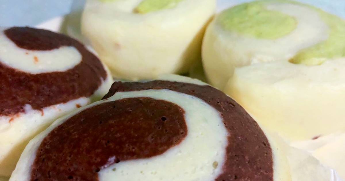 Bánh bao sữa tươi cacao, sữa tươi lá dứa