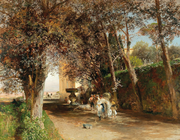 Afternoon in the park of Villa Torlonia in Frascati 1889
