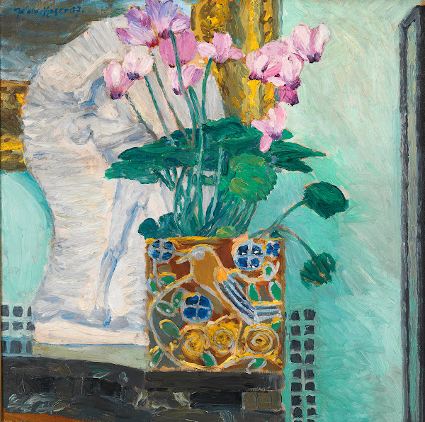 Blumenstilleben mit Zyklamenstock 1907