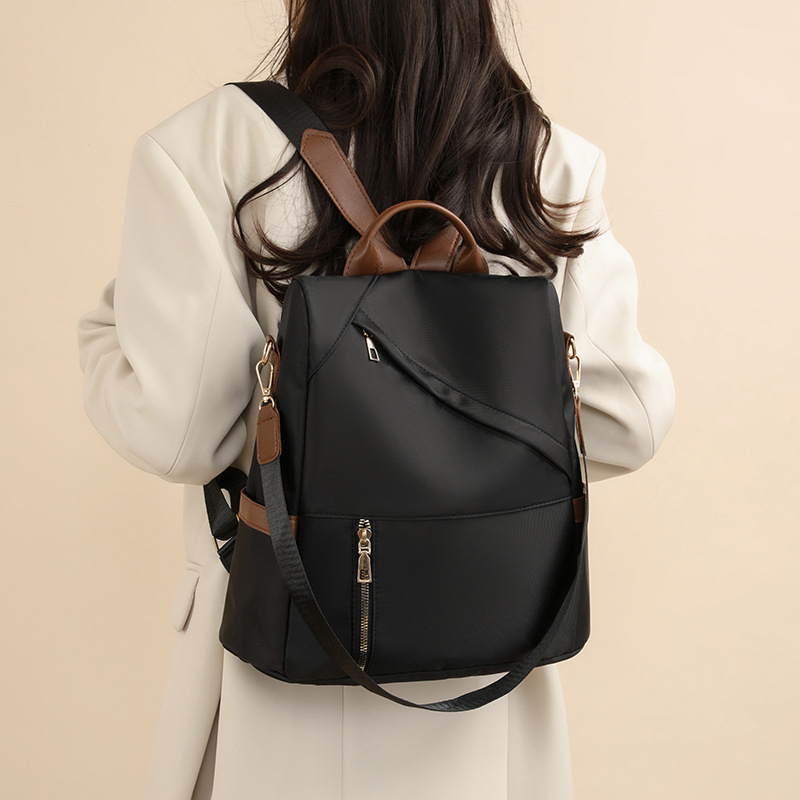 Backpack, nylon, waterproof, solid color