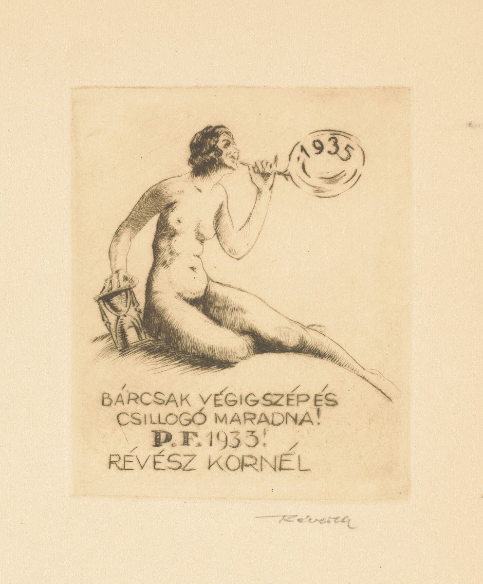 New Years greeting from Kornél Révész 1934