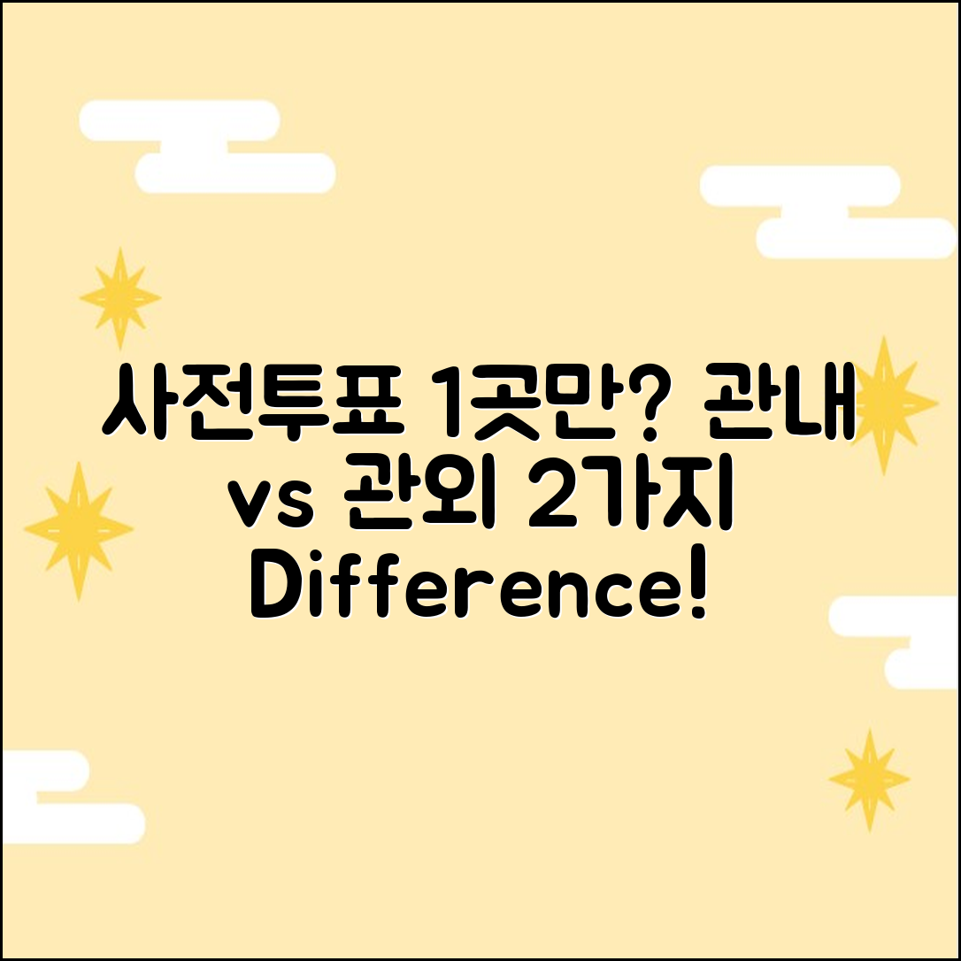 사전투표, 1곳만? 관내 vs 관외 2가지 차이점!