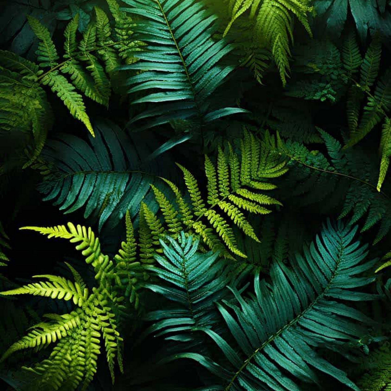 Download Lush Green Fern Leaves Wallpaper iPhone