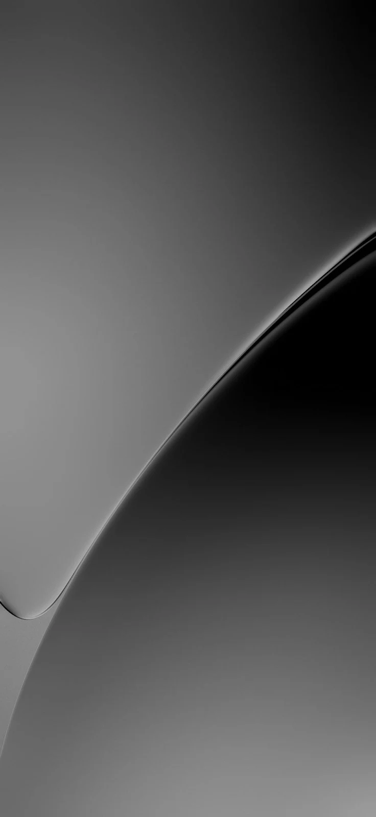 Abstract Silver Curved Surface - Minimalist Digital Art iPhone Wallpaper (942x2048)