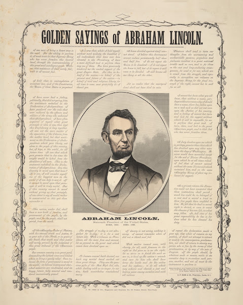 Golden sayings of Abraham Lincoln 1865
