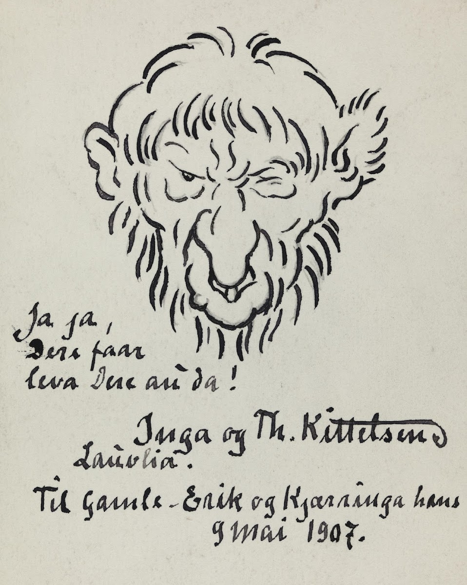 Ja ja Dere faar leva Dere au da Inga og Th Kittelsen Lauvlia Til Gamle Erik og K