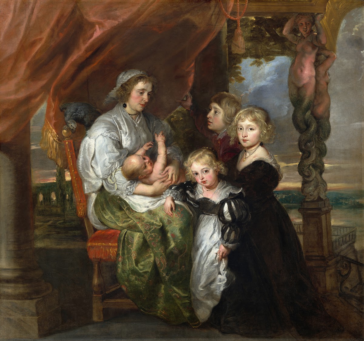 Deborah KipWife of Sir Balthasar Gerbier and Her Children 1629 1630