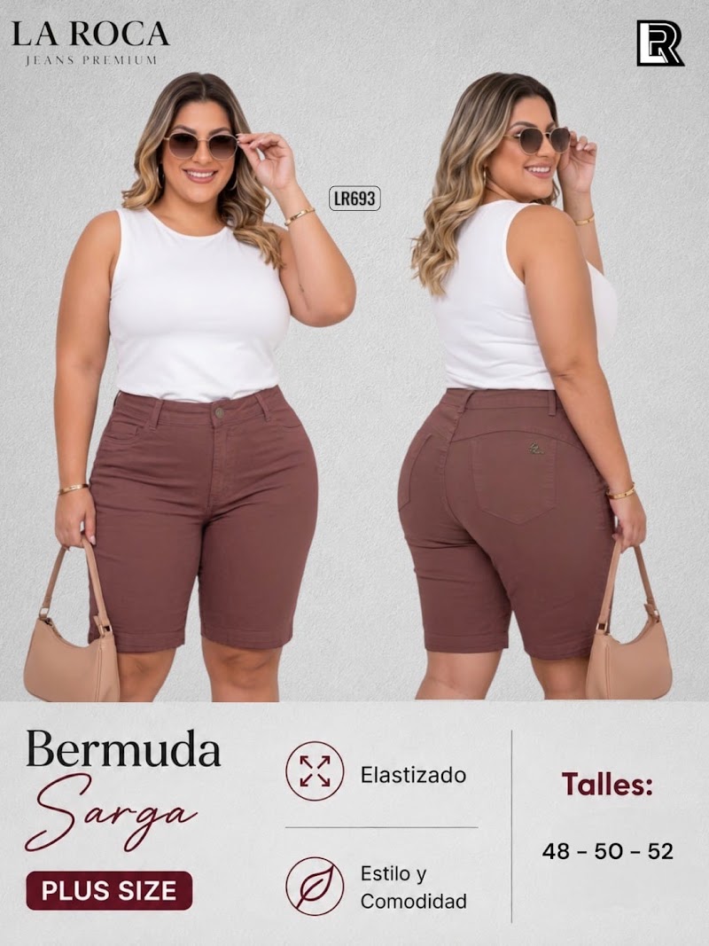 Bermuda sarga plus size dama · foto 3