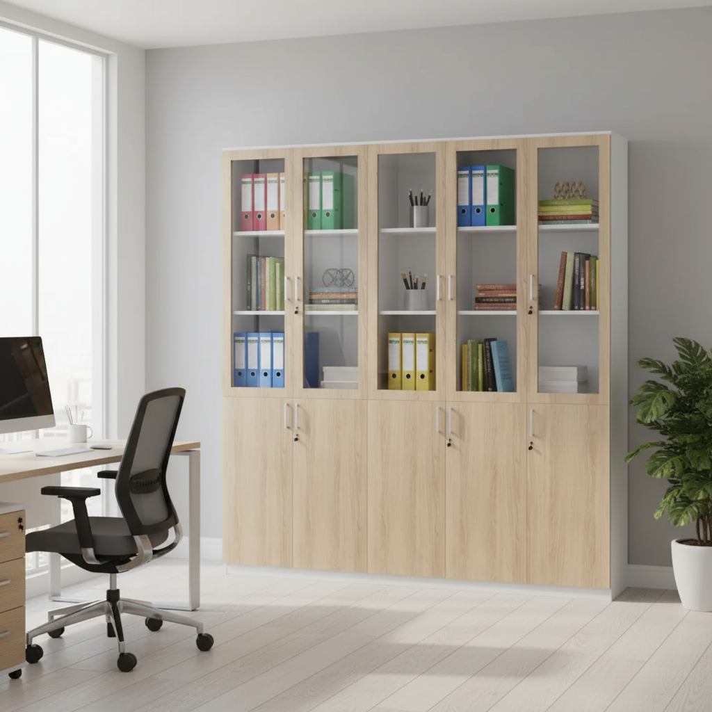 RADAR Color Full Height Ten-Door Glass Cabinet