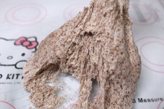 Khi bột bánh bao nở gấp đôi kích thước ban đầu, dùng tay ấn mạng giúp đẩy hết bọt khí ra ngoài. Lúc này, quá trình lên men đã thành công, Đặt bột trở lại bàn, rắc 1 ít bột khô, tiếp tục nhào bột đến khi bột mềm, mặt bột mịn có cấu trúc tốt.