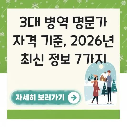 3대 병역 명문가 자격 확인 기준