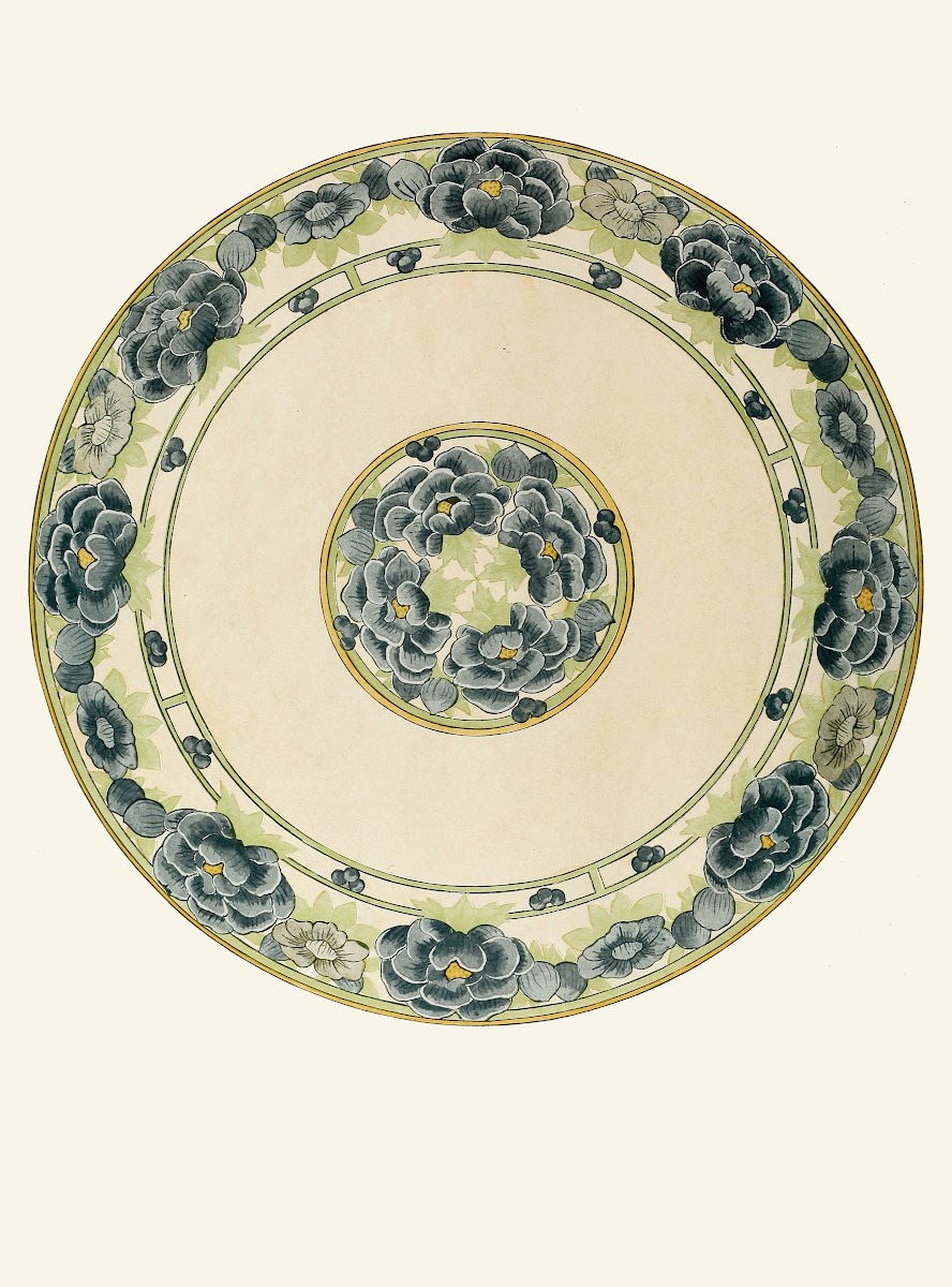 Plate With Chinese Flower Motif 1914