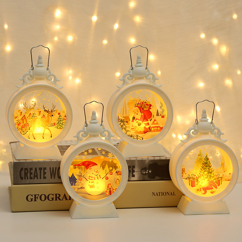 Dekorative LED-Laterne mit Weihnachtsmotiv