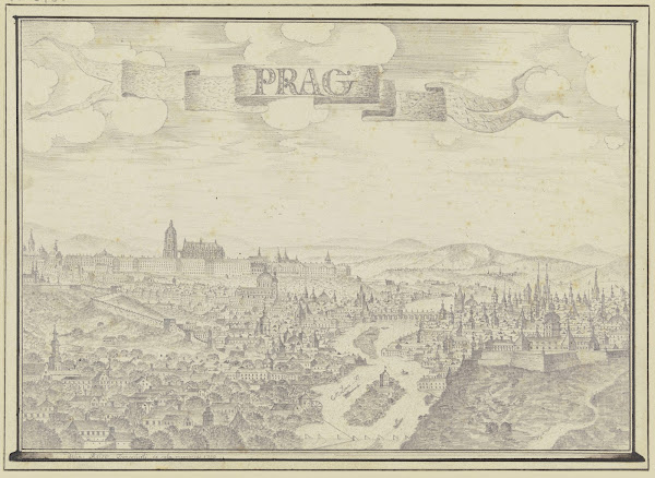 Ansicht von Prag mit der Moldau 1770