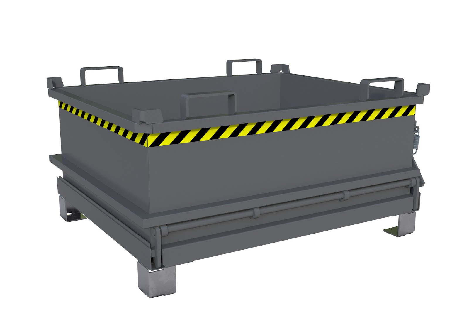Mini-Bodemklepcontainer MSB 400, gelakt, Muisgrijs