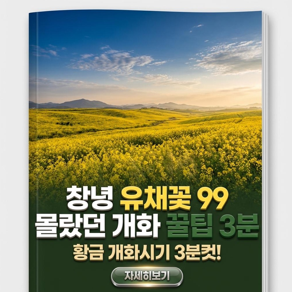 2026 창녕 남지 유채꽃: 개화/축제 완벽 가이드
