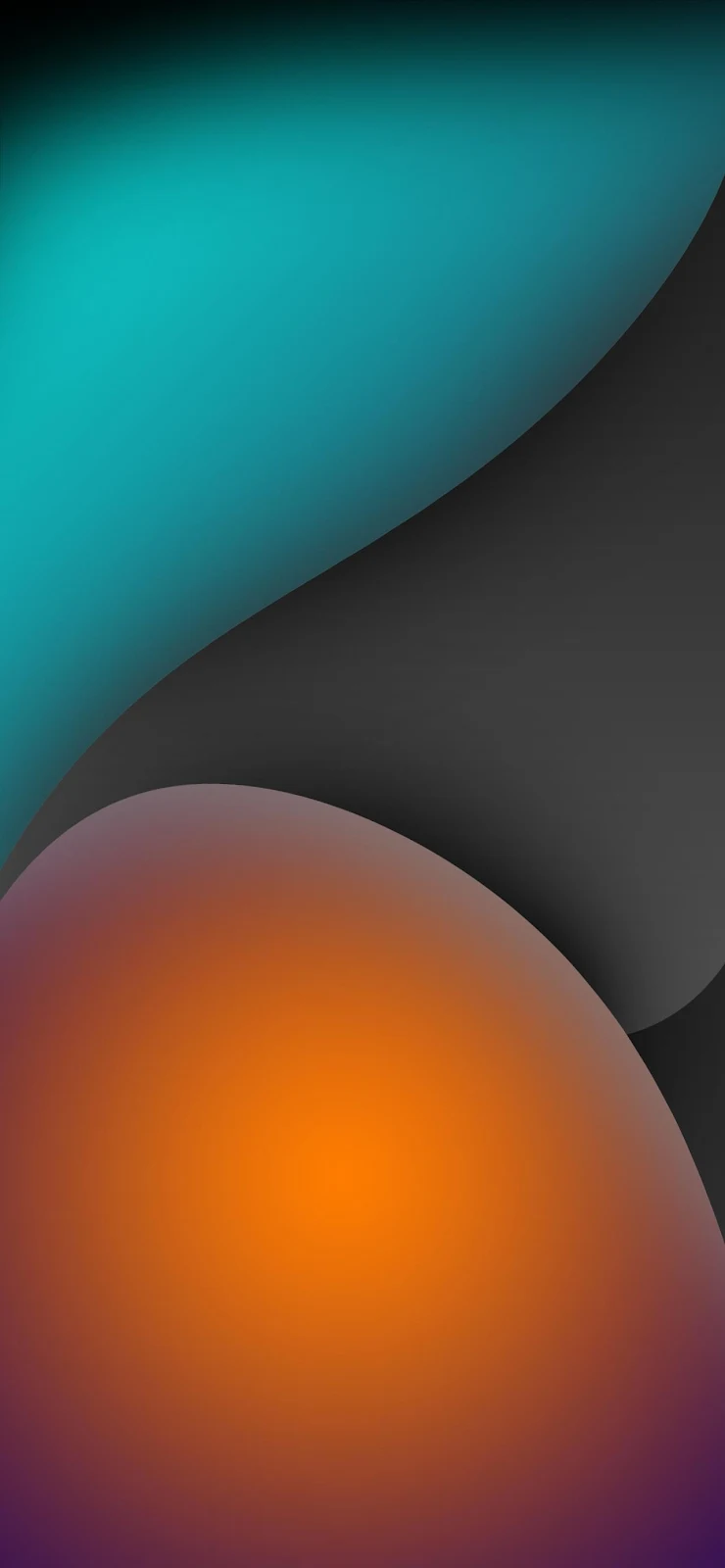 Abstract Curved Gradient Layers - Digital Art Full HD iPhone Wallpaper (1284x2778)