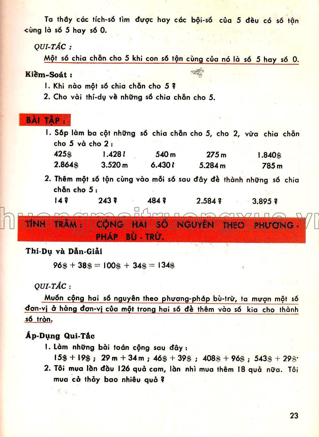 Toán pháp lớp 5 (1970) - Trang 22