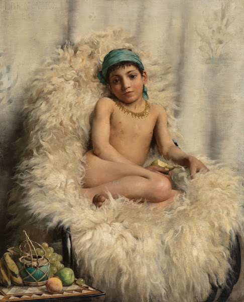 A youth resting on a sheepskin 1884