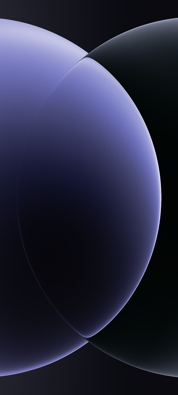 Abstract Overlapping Violet Shapes - Abstract Digital Art 2K iPhone Wallpaper (1440x3200)