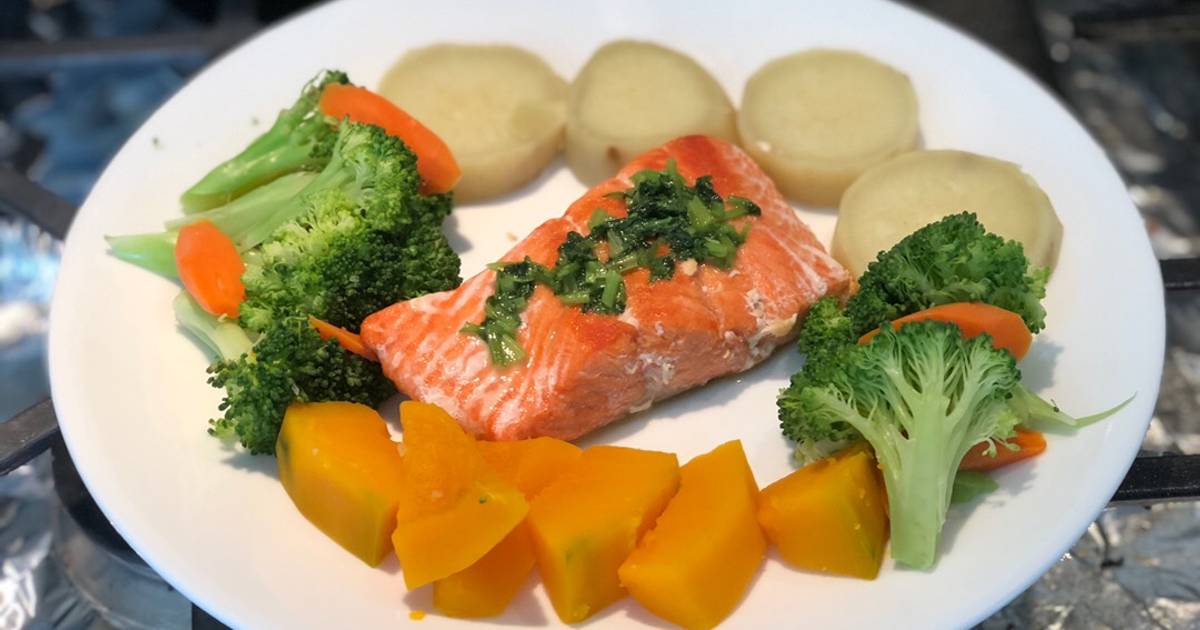 Cá hồi sốt sữa dừa mật ong