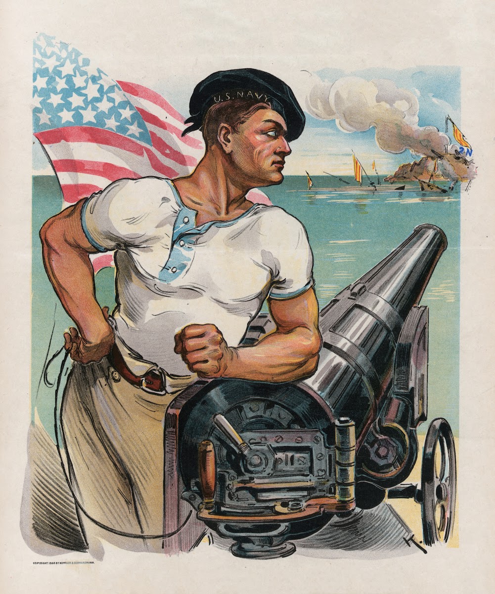 The man behind the gun will settle this war 1898