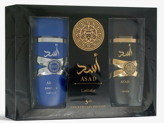 ESTUCHE ASAD HOMBRE 2PZS 100ML C/U ASAD + ASAD ZANZIBAR