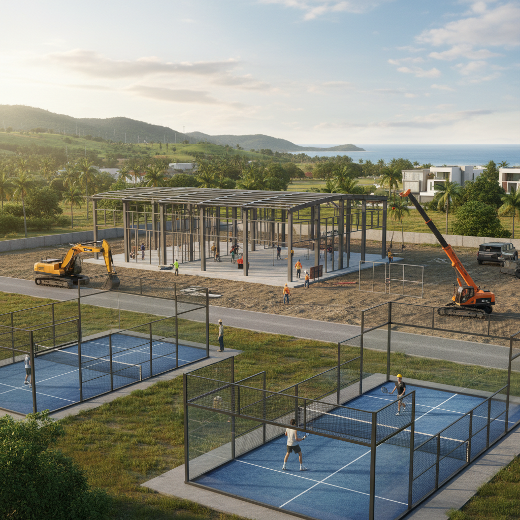 bangunan lapangan padel