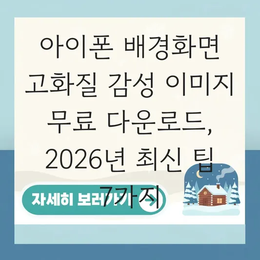 아이폰 배경화면 고화질 감성 이미지 무료 다운로드 대표 이미지