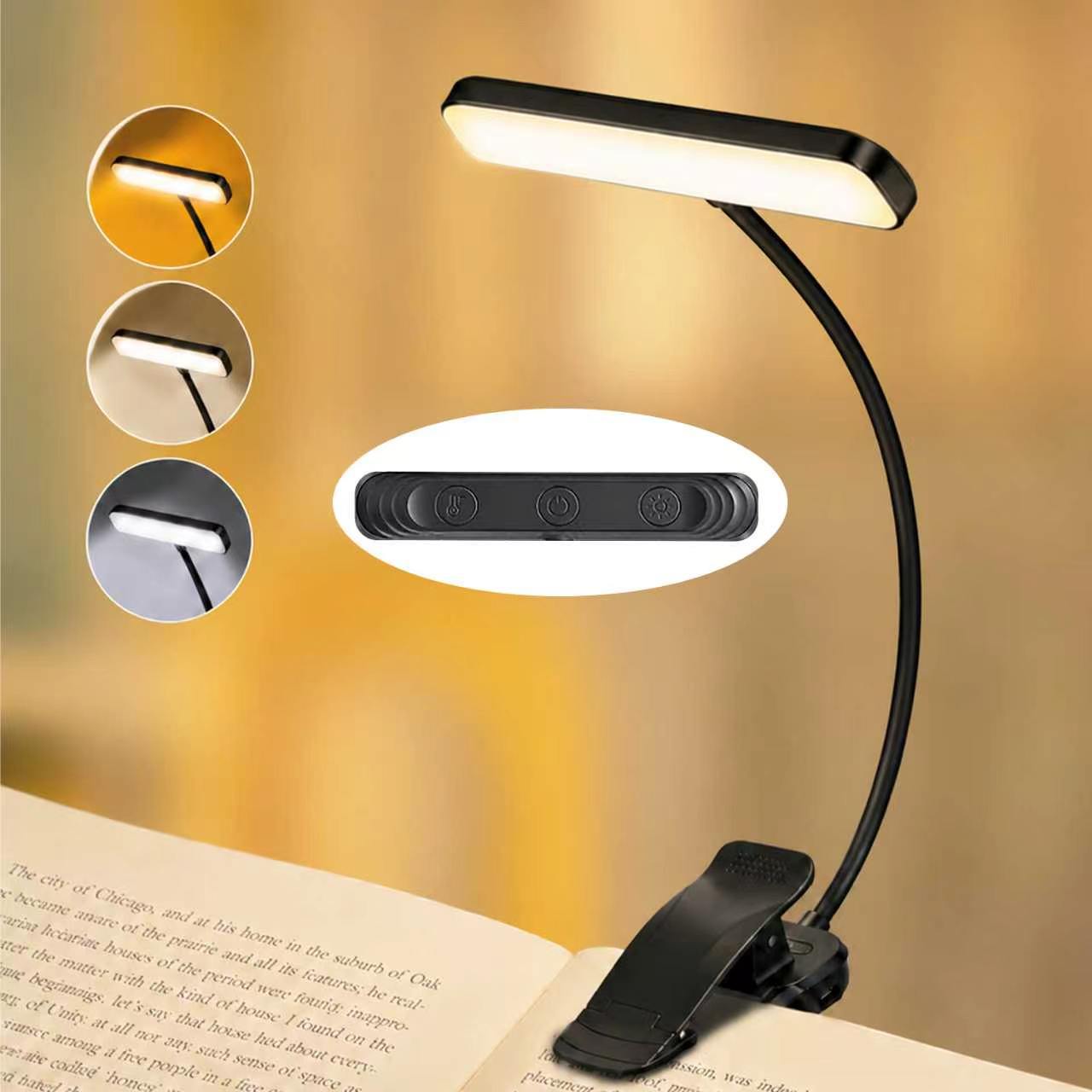 LED clamp lamp, 19 LEDs, USB-C
