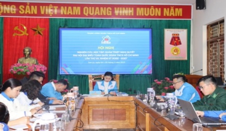 Đoàn Trường Đại học Tây Bắc tham gia Hội nghị nghiên cứu, học tập, quán triệt Nghị quyết Đại hội Đại biểu toàn quốc lần thứ XII, nhiệm kỳ 2022 - 2027