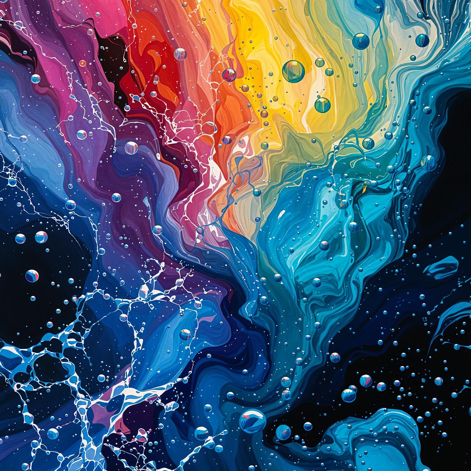 Download Vibrant Abstract Fluid Waves 2K iPhone