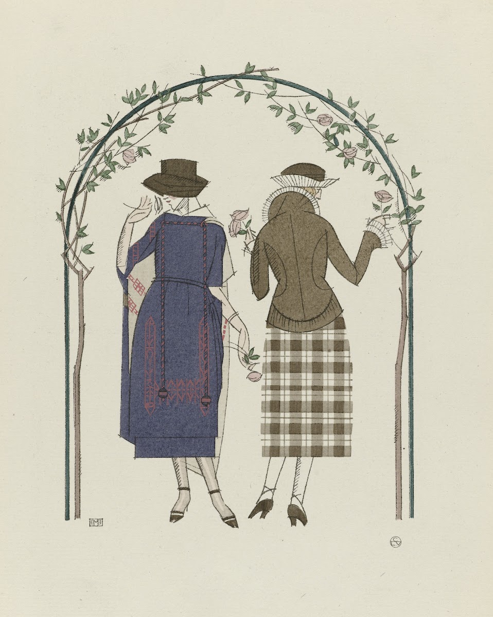 Les premières roses  Tailleur et robe daprès midi de Worth 1920