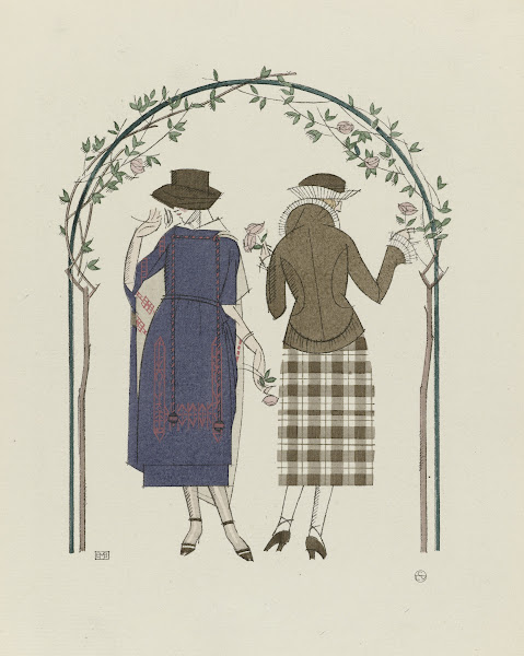Les premières roses  Tailleur et robe daprès midi de Worth 1920