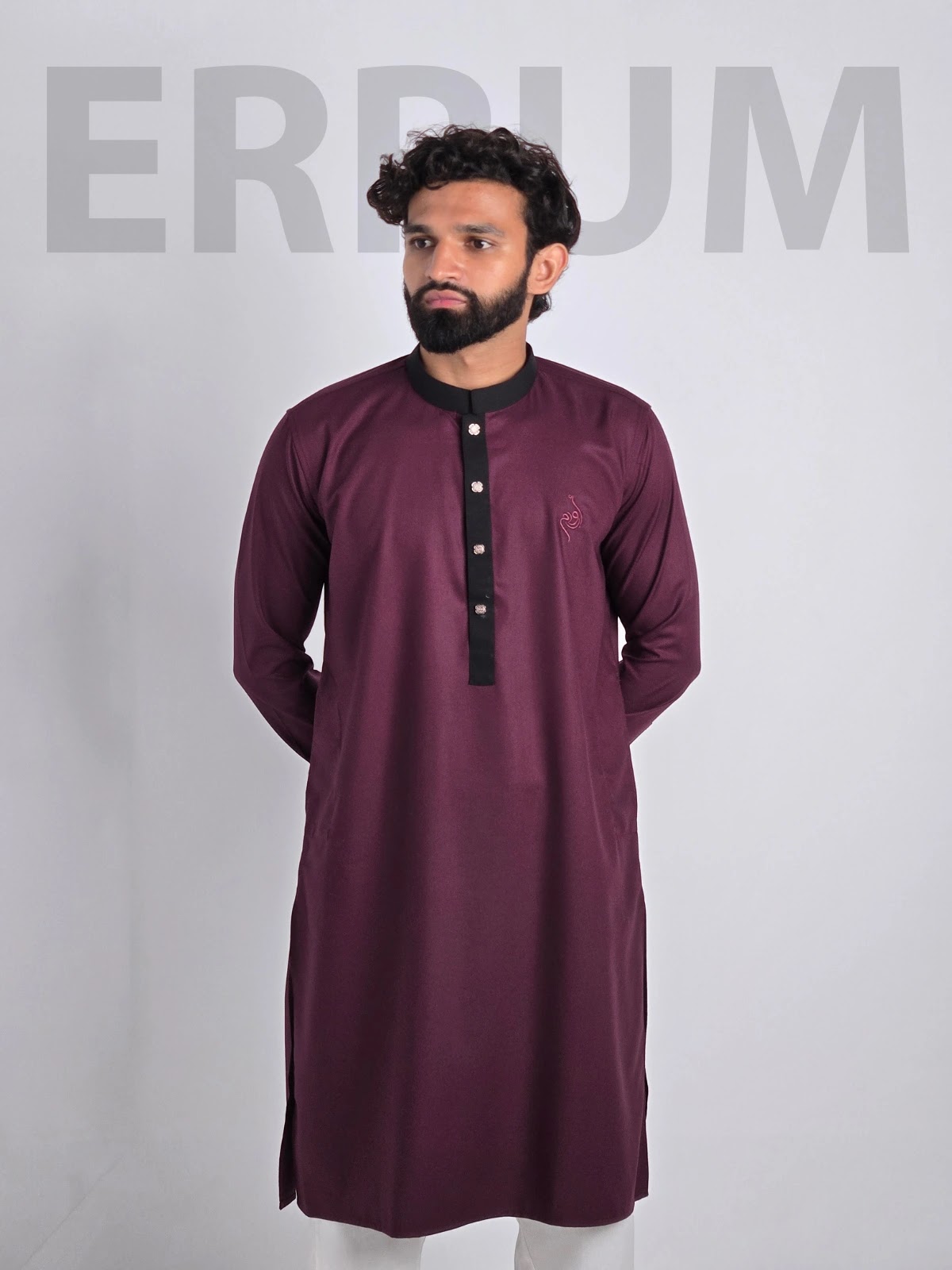 Signature Panjabi Maroon Majesty