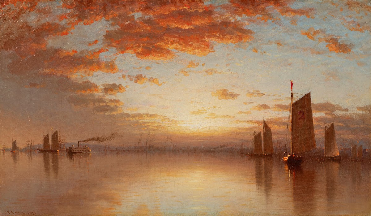 Sunset Over New York Bay 1873