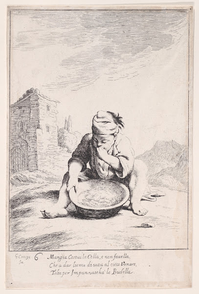Plate 20 Cacasenno eating a bowl of pasta 17051715