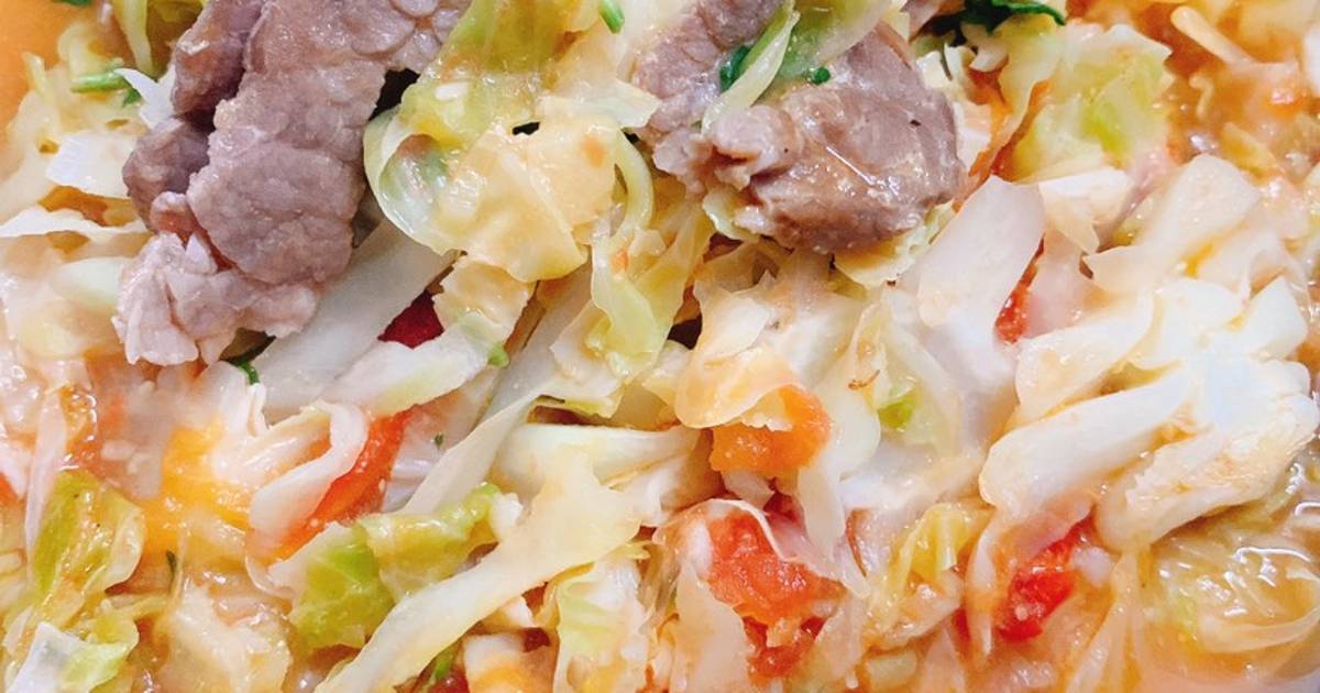 Canh bắp cải thịt bò